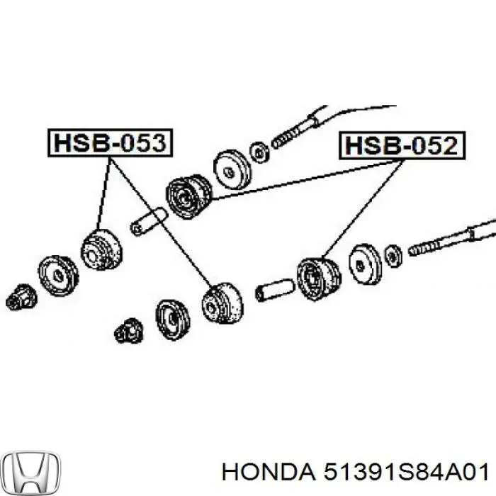 51391S84A01 Honda Втулка передней радиальной тяги передняя