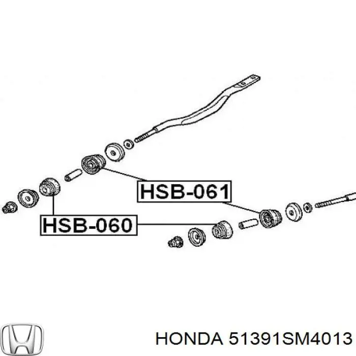 Купить 51391SW5003 Honda Втулка передней радиальной тяги передняя