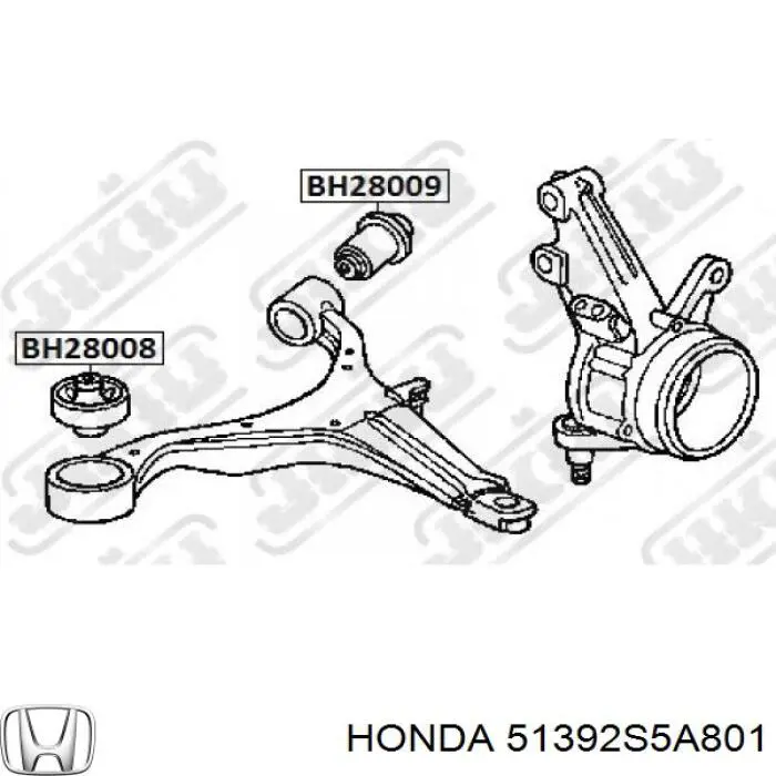 Купить 51392S5A801 Honda Сайлентблок нижний передней подвески