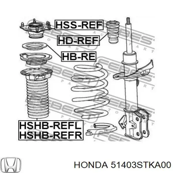 Чехол амортизатора переднего Honda 51403STKA00 цена, от 12.67 USD