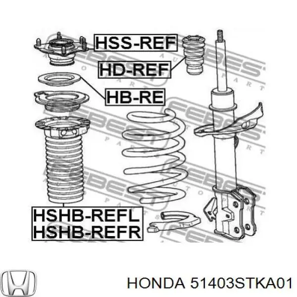Чехол амортизатора переднего Honda 51403STKA01 цена, от 17.59 USD