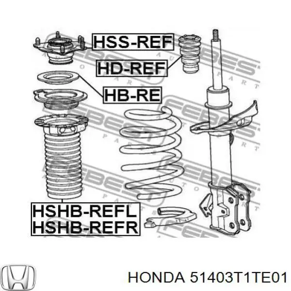 Пыльник амортизатора переднего 51403T1TE01 Honda