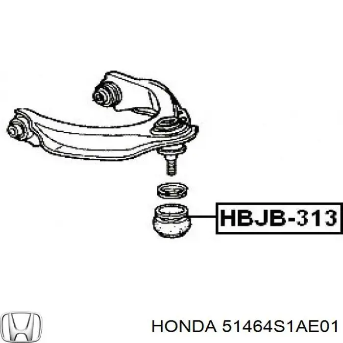 Пыльник опоры шаровой верхней 51464S1AE01 Honda