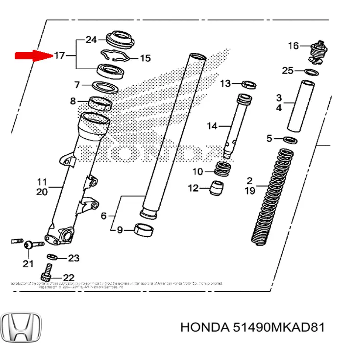  51490MKAD81 Honda