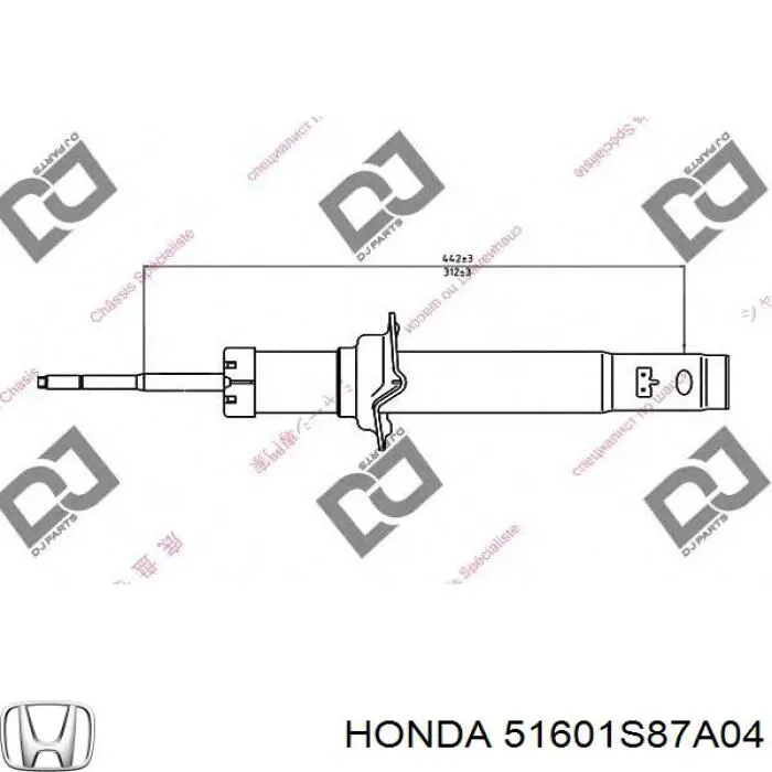 51601S87A04 Honda Стойка передняя