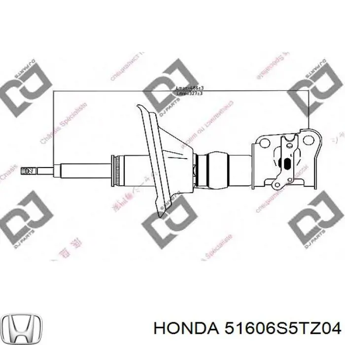 Купить 51606S5TZ04 Honda Амортизатор подвески передний левый