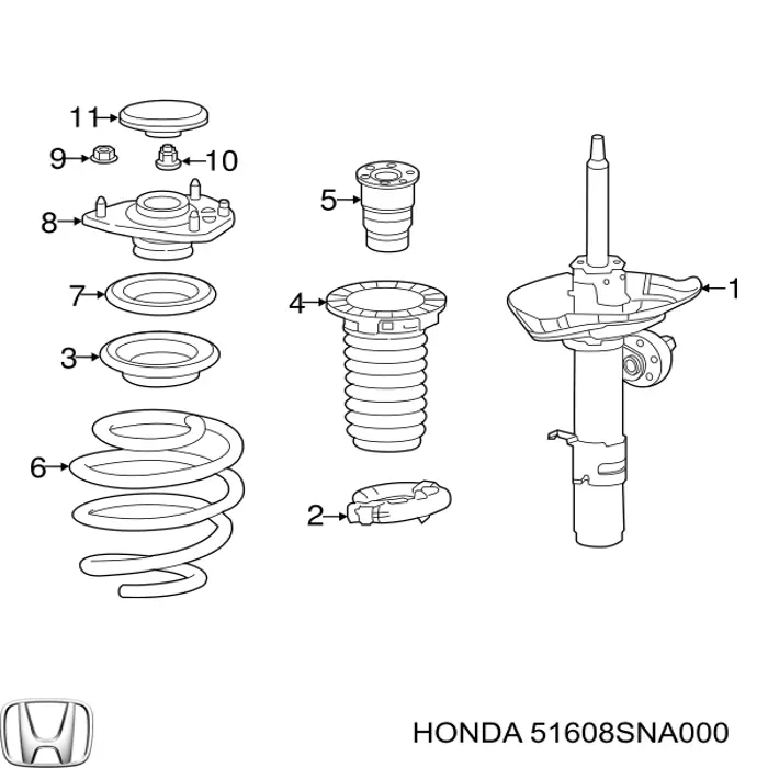  51608SNA000 Honda