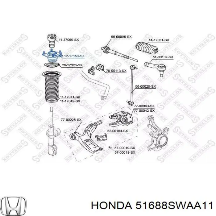  51688SWAA11 Honda