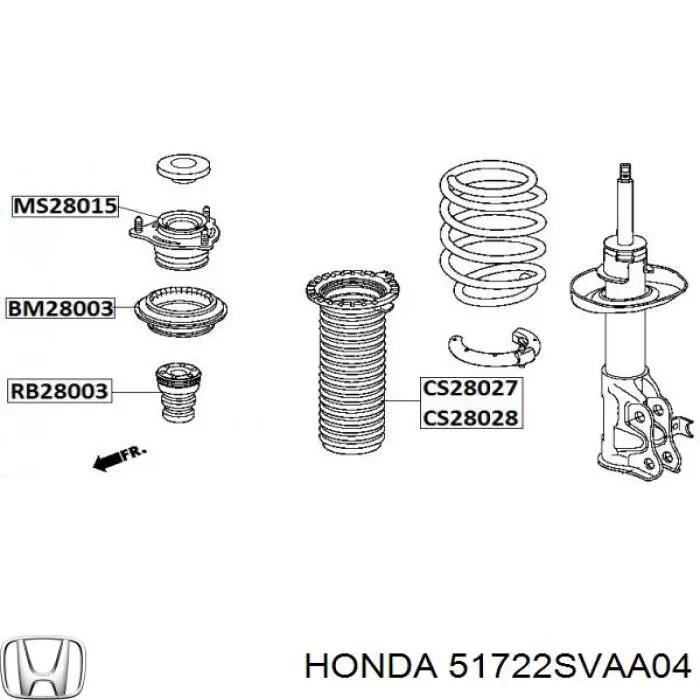 Купить 51722SVAA04 Honda Буфер (отбойник) амортизатора переднего