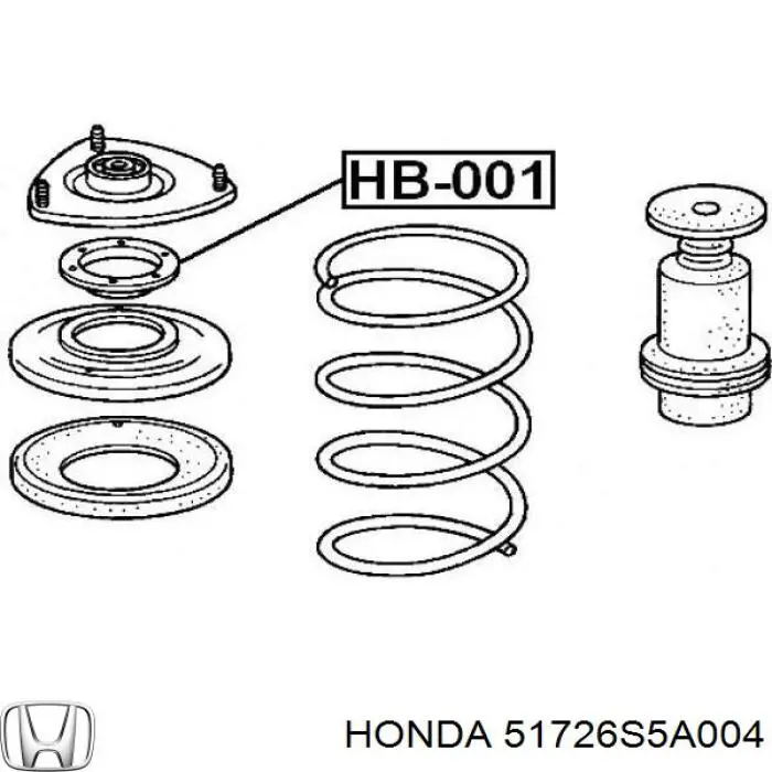 Купить 51726S5A004 Honda Опорный подшипник амортизатора