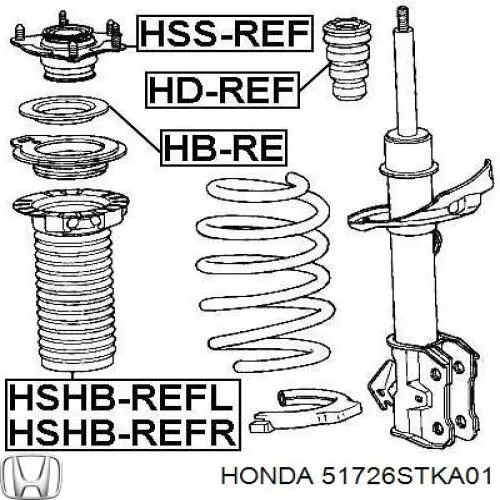 Подшипник опоры амортизатора Honda 51726STKA01