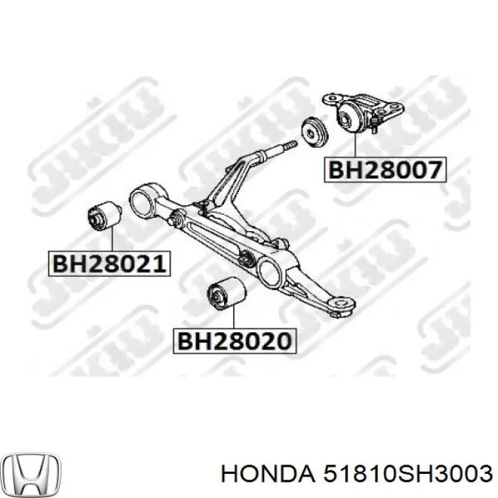 Сайлентблок переднего нижнего рычага Honda 51810SH3003