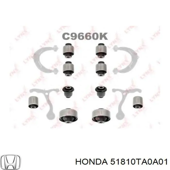 Сайлентблок передней подвески Honda 51810TA0A01 цена, от 14.23 USD