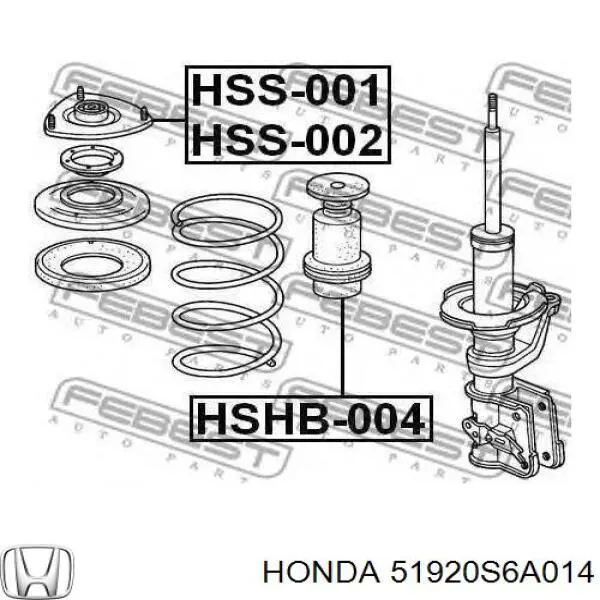 Опора амортизатора переднего правого Honda 51920S6A014