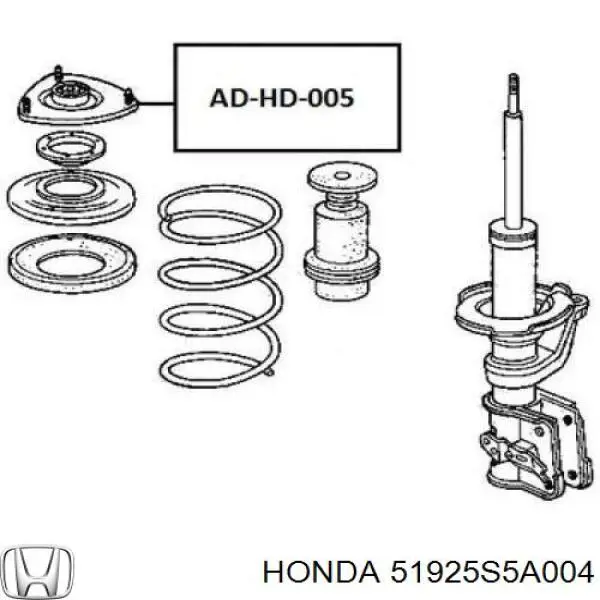 Опора амортизатора переднего левого 51925S5A004 Honda