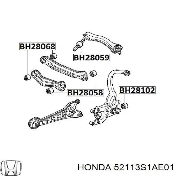 52113S1AE01 Honda сайлентблок заднего нижнего рычага