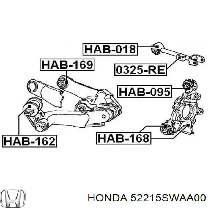 Цапфа (поворотный кулак) задний левый на Honda CR-V RE