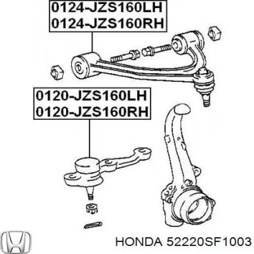 Нижняя шаровая опора 52220SF1003 Honda