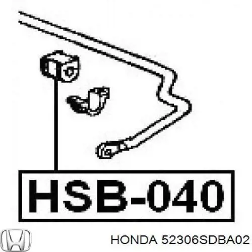 Купить 52306SDBA02 Honda Втулка заднего стабилизатора