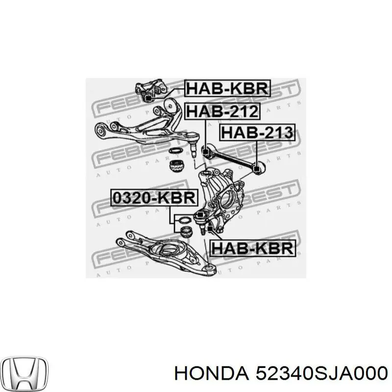 Barra transversal de suspensión trasera 52340SJA000 Honda/Acura