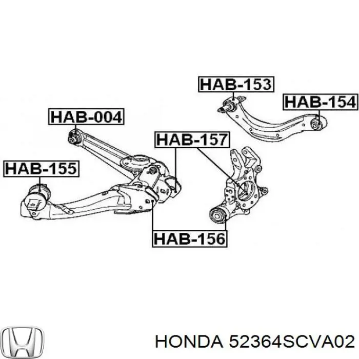 52364SCVA02 Honda сайлентблок заднего нижнего рычага