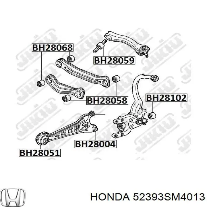 Сайлентблок заднего верхнего рычага Honda 52393SM4013 цена, от 6.33 USD
