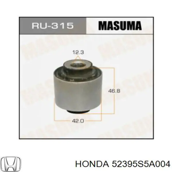 Сайлентблок заднего верхнего рычага 52395S5A004 Honda