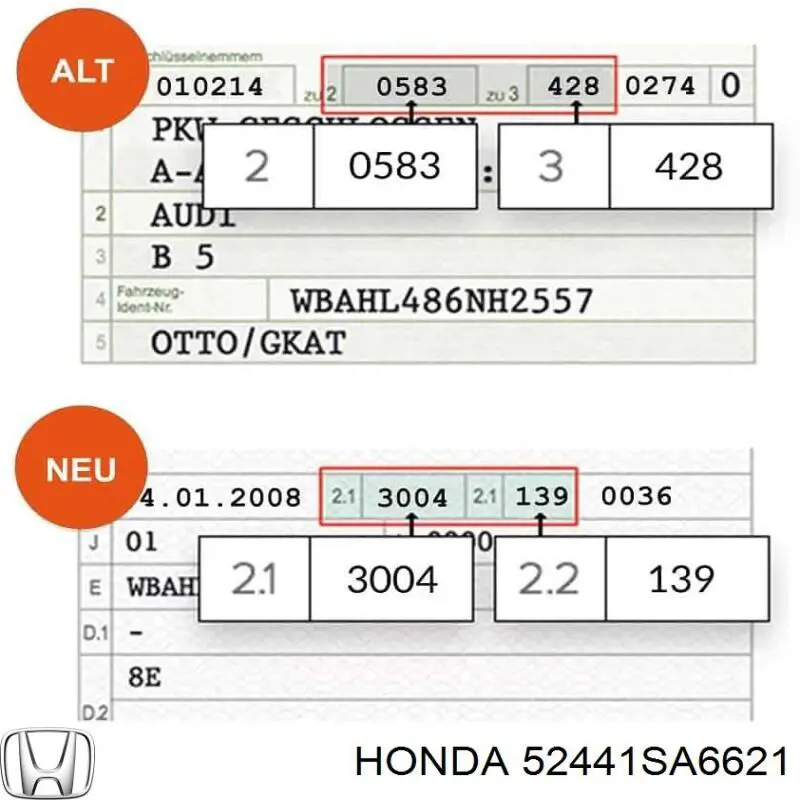 Задняя пружина 52441SA6621 Honda