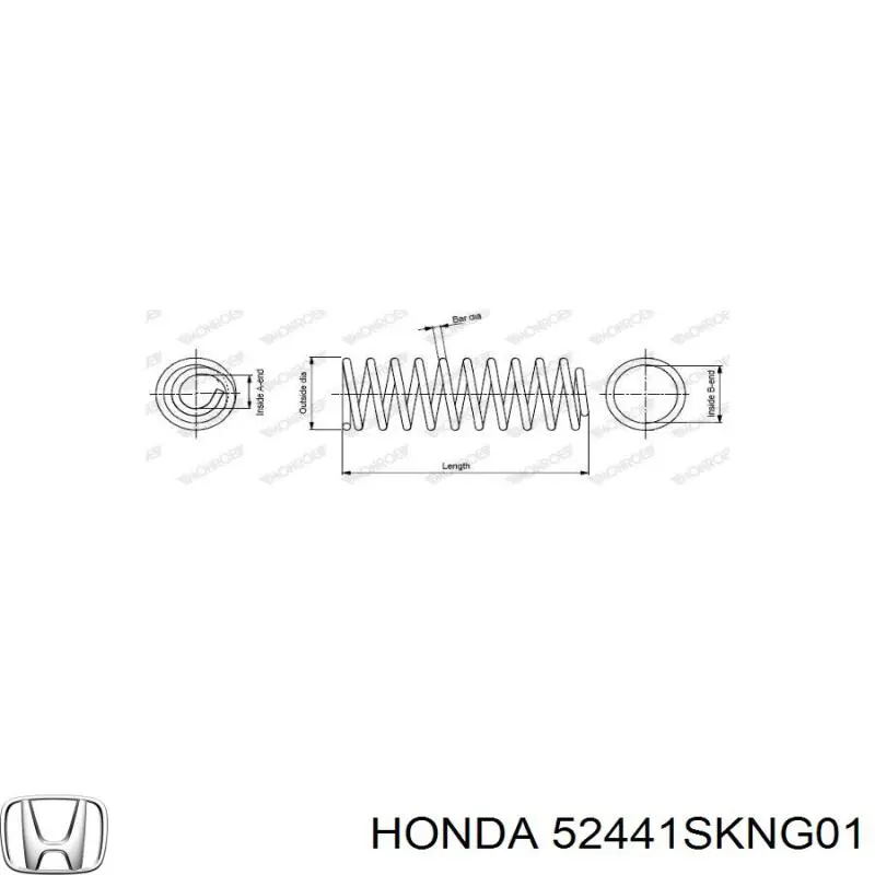 Купить 52441SKNG01 Honda Пружина подвески