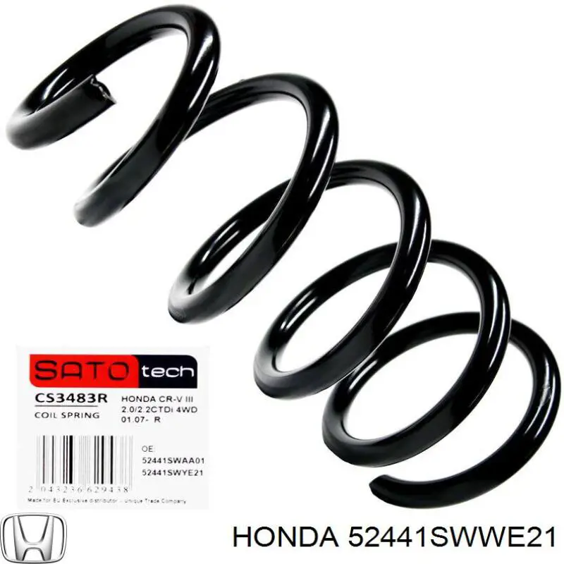 52441SWWE21 Honda Пружина подвески задняя