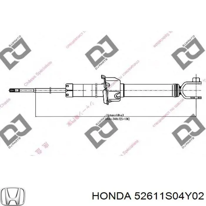 52611S04Y02 Honda амортизатор задний