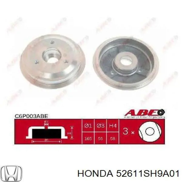 52611SH9A01 Honda Амортизаторы задние