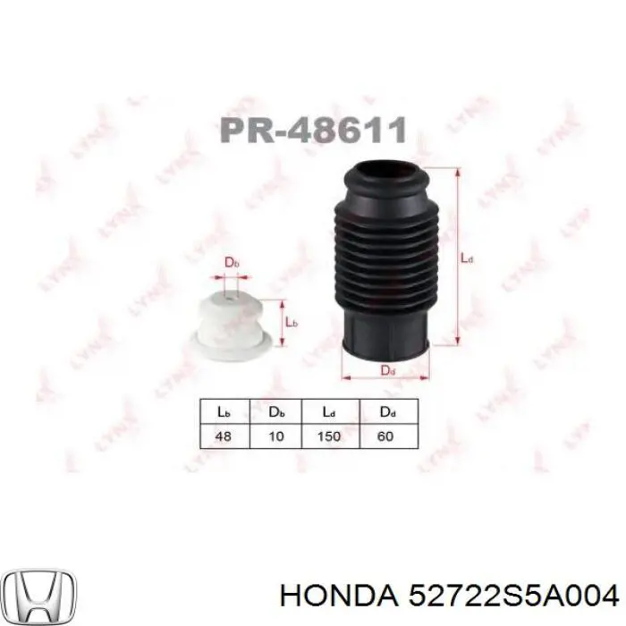 Буфер-отбойник амортизатора заднего Honda 52722S5A004 цена, от 5.08 USD