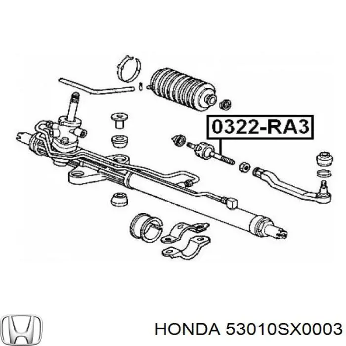 Рулевая тяга 53010SX0003 Honda