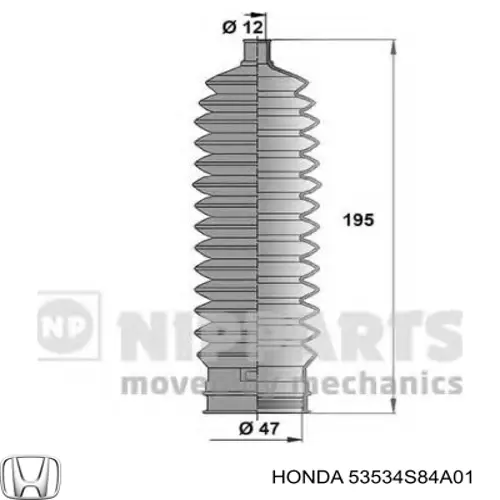 Пыльник тяги Honda 53534S84A01 цена, от 12.18 USD