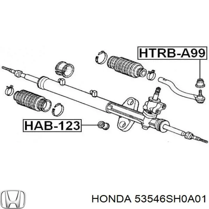 Retén de cabeza de barra de acoplamiento 53546SH0A01 Honda