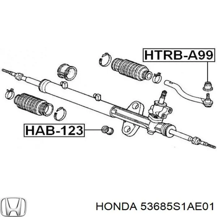 53685S1AE01 Honda втулка крепления рулевой рейки