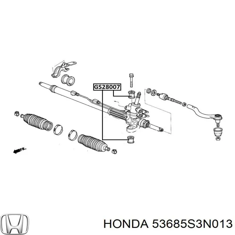 Сайлентблок крепления рулевой рейки Honda 53685S3N013 цена, от 3.79 USD