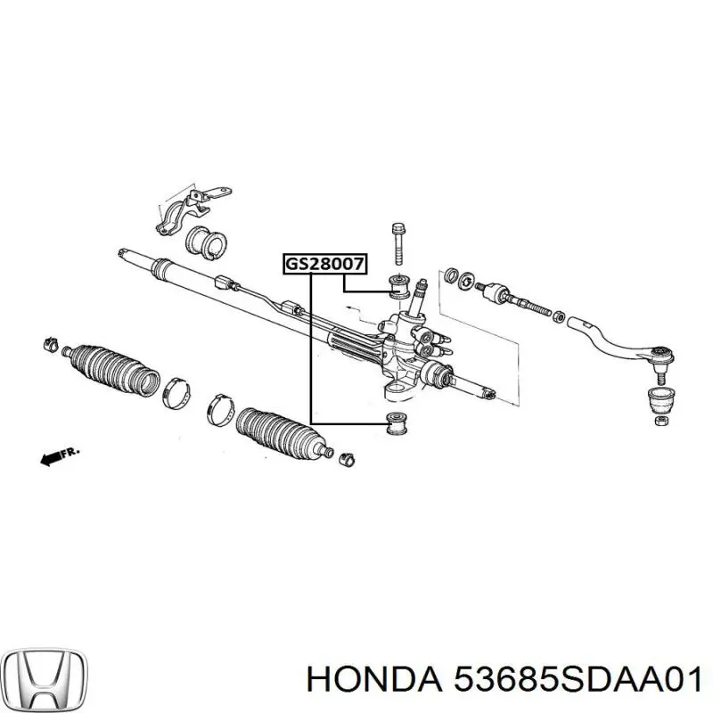 Сайлентблок крепления рулевой рейки Honda 53685SDAA01 цена, от 4.05 USD