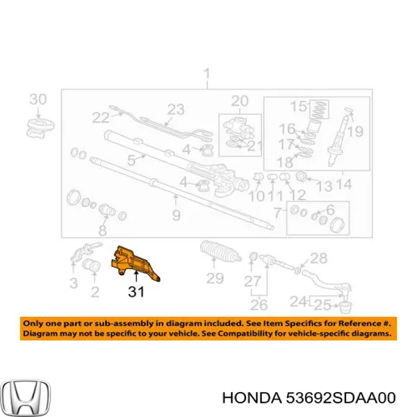  53692SDAA00 Honda