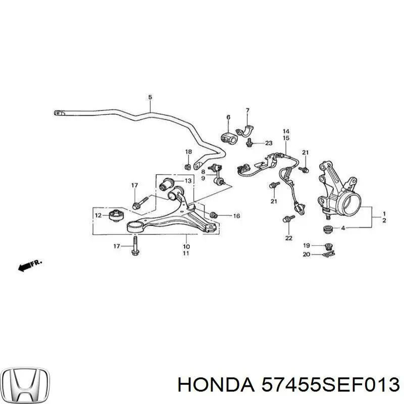 Купить 57455SEF013 Honda Датчик ABS передний левый