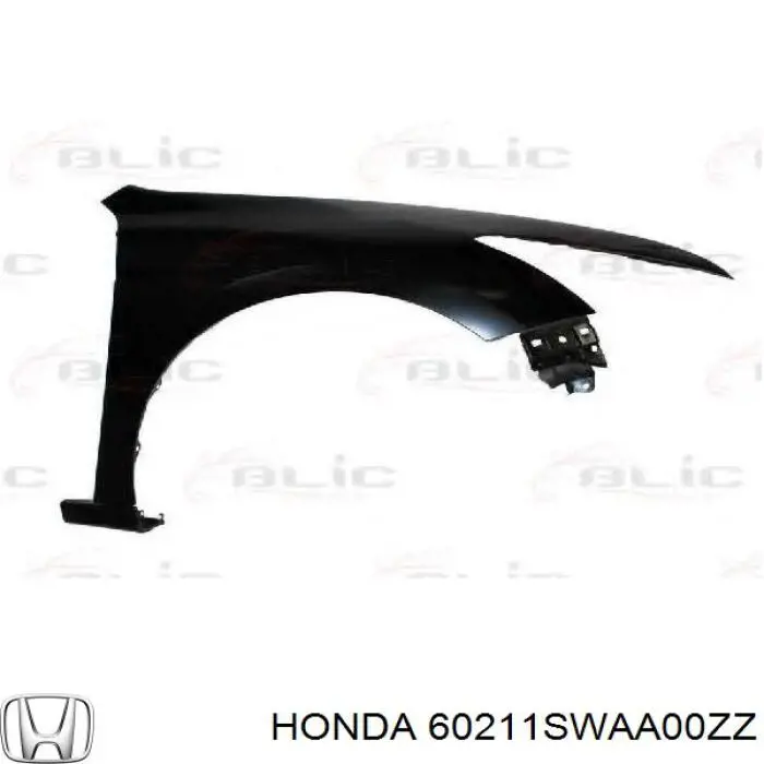 Боковая часть передняя правая Honda 60211SWAA00ZZ цена, от 48.35 USD