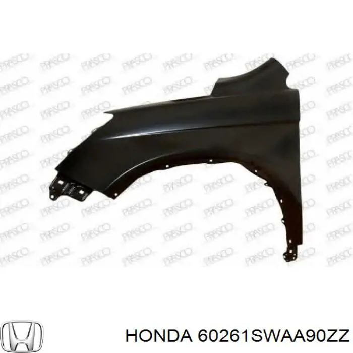 Крыло переднее левое 60261SWAA90ZZ Honda