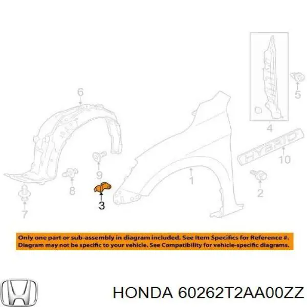  60262T2AA00ZZ Honda