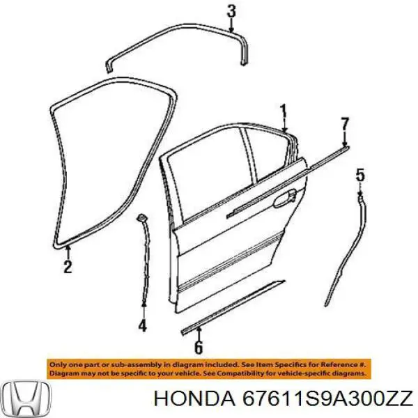  Honda 67611S9A300ZZ цена, от 67.77 USD