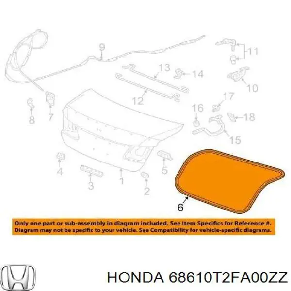  68610T2FA00ZZ Honda