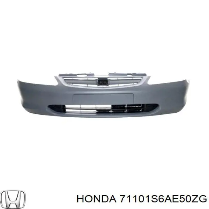 Передний бампер на Honda Civic VII 