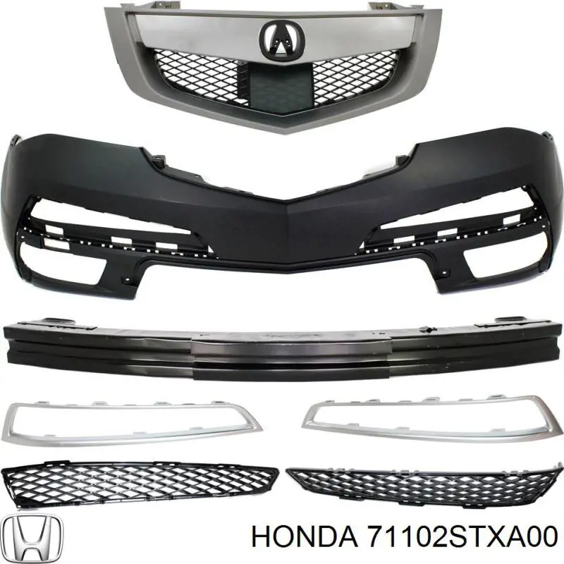 Решетка переднего бампера, правая Honda 71102STXA00 цена, от 126.98 USD