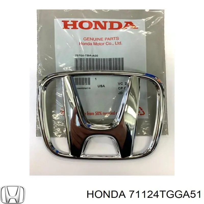 Молдинг решетки радиатора правый Honda 71124TGGA51 цена, от 77.54 USD