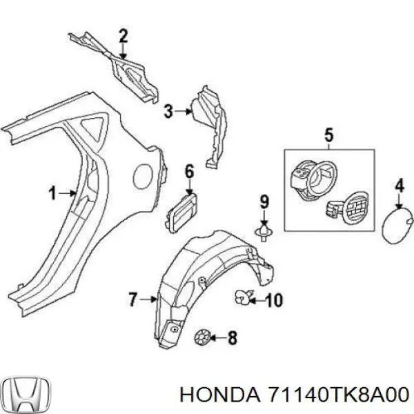  Honda 71140TK8A00 цена, от 18.83 USD